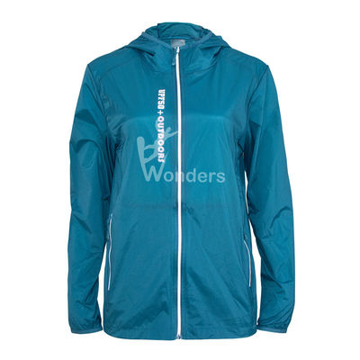 Vrouwen 100% gerecycled polyester sport regenjas zonnebestendig